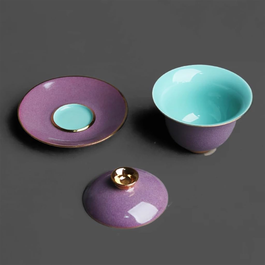 Covered Bowl Ceramic Material Painted Craft Kung Fu Tea Ceremony Brewing