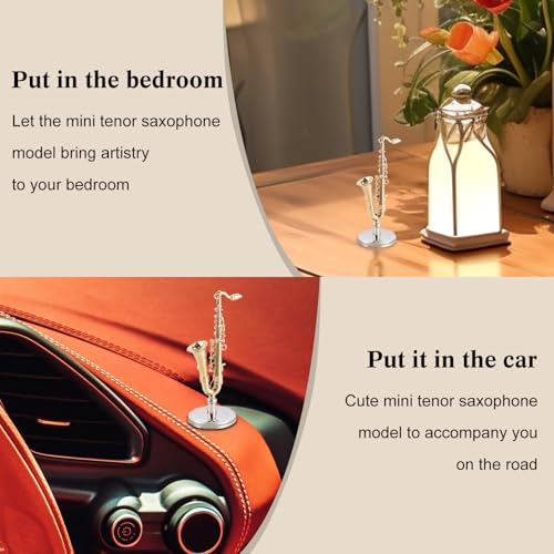 eastrock miniature saxophone model 26inches mini tenor saxophone model with stand and casemini musical instrument ornament dollhouse home decoration