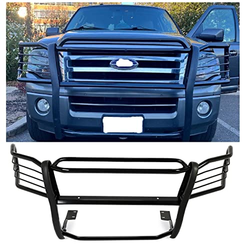 Hecasa Brush Guard Compatible With 2003-2017 Ford Expedition Bumper Grille Guard Bar Protection Protector Black Steel Powder Coated #TOP7