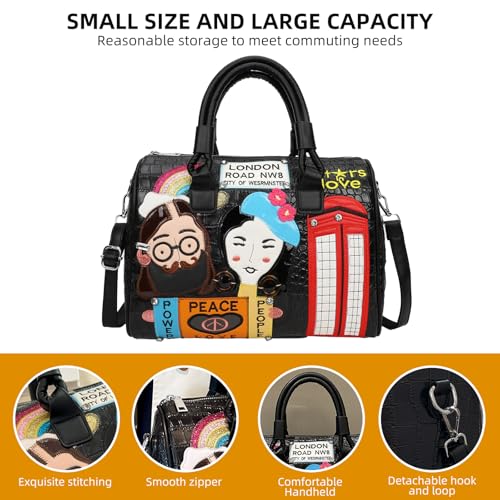 Leather Shoulder Bag for Women Big Boston Bag with Zipper For Work Travel Crossbody Handbag4