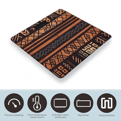 Báscula digital de vidrio templado African Mud Cloth miniatura 3