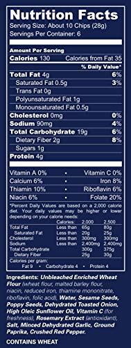 The Matzo Project Matzo Chips Variety, Sea Salt, Everything and Cinnamon Sugar, Vegan, Nut Free, Snack Packs,3-Pack, 6 oz. Each, Kosher but NOT Kosher for Passover - Thumbnail 6