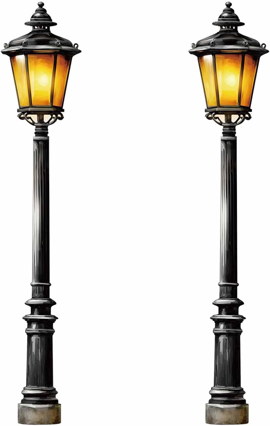 2 Pcs 6 Ft Christmas Lamp Post Cutouts