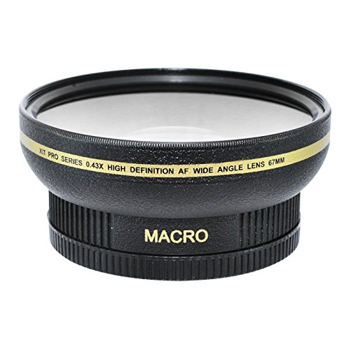 Kit 67MM Téléobjectif Telephoto Pro Series 2.2x HD + Objectif Grand Angle 0,43x avec Fixation Macro Inclut Housse et Couvercles d'objectif Pour NIKON DSLR D3200 D3100 D3300 D3000 D5000 D5200 D5300 D5100 OBJECTIF LENS 18-105, CANON DSLR EOS REBEL T3i T2i T