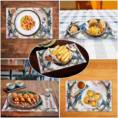 Sets de table résistants à la chaleur aspect dentelle fine PVC qualitatif pour réception - 6