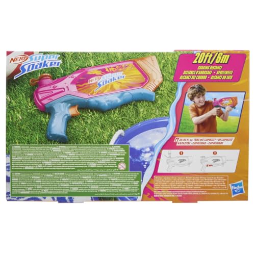 Image of Nerf Super Soaker Surge Splash Sun Stream Water Toy| Trigger Pull | 605 ml Capacity Tank | Pichkari for Outdoor Water Games | Branded Toy Pichkari for Holi Festival | Kids Outdoor Toys | Kids Ages 6+