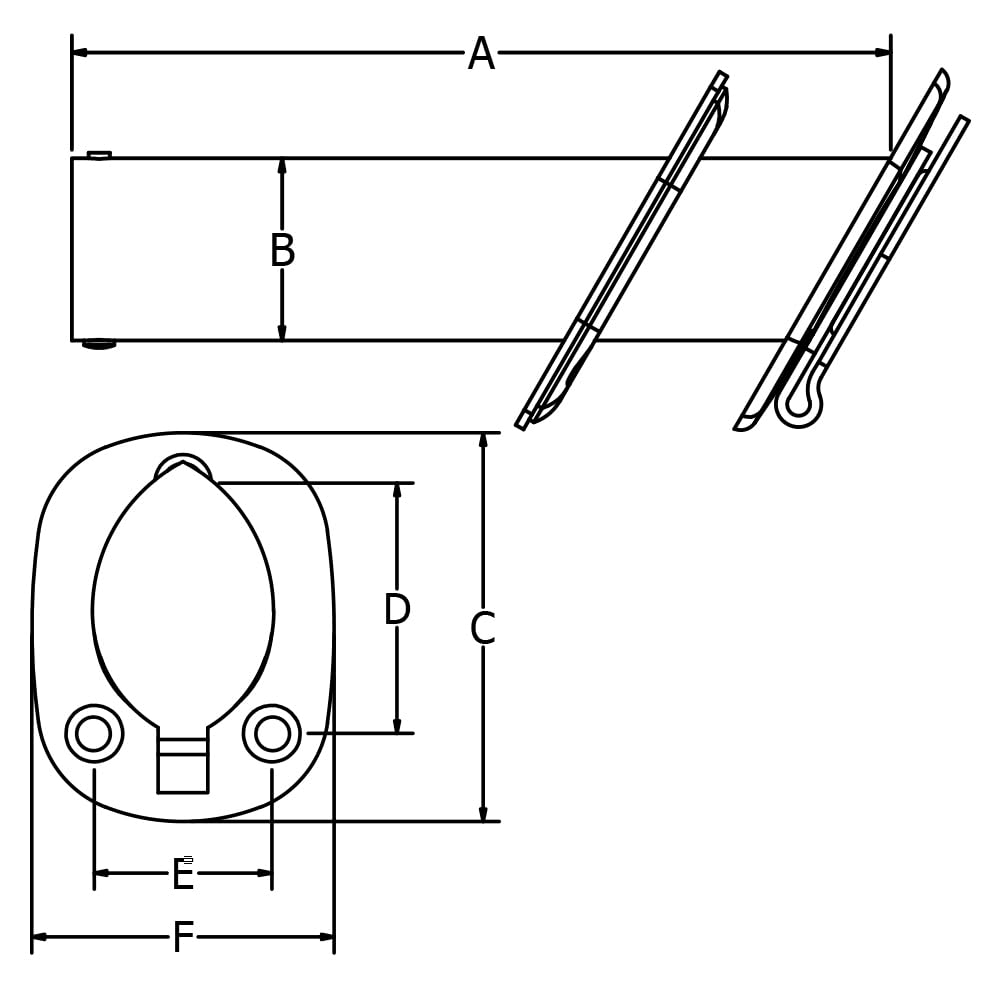 White Water 57739S-6PK Stainless Steel 30° Flush Mount Fishing Rod Holders – Heavy Duty Boat Deck Mount with Black PVC Liner, Cap, Gasket, UV Resistant – 6 Pack