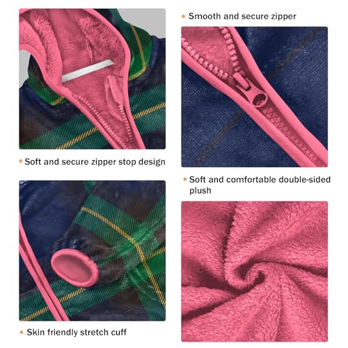 GuoChe Black Green Plaid Baby Boy Sherpa Jacket3