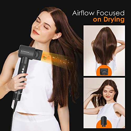 Hair Dryer, 110000 Rpm High Speed, Blow Dryer Brush, 7 In 1 Detachable Hair Styling Tools, Ionic Hair Dryer With Diffuser, Air Hair Curlers, Hot Air Brush Curling Brush, Hair Straightener Brush #TOP3