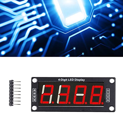 4 Set 0,56 Zoll 4-stelliges Röhren-LED-Segmentanzeigemodul TM1637-Treiberchip 7-Segment-LED-Digitalanzeige(MRA172A Rot)