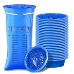 zeyedemo 28PCS Sick Bags Blue High Density Leakproof Odor Control Emesis Vomit Bags for Travel with Snap for Pregnant Women Car Bus or Aircraft