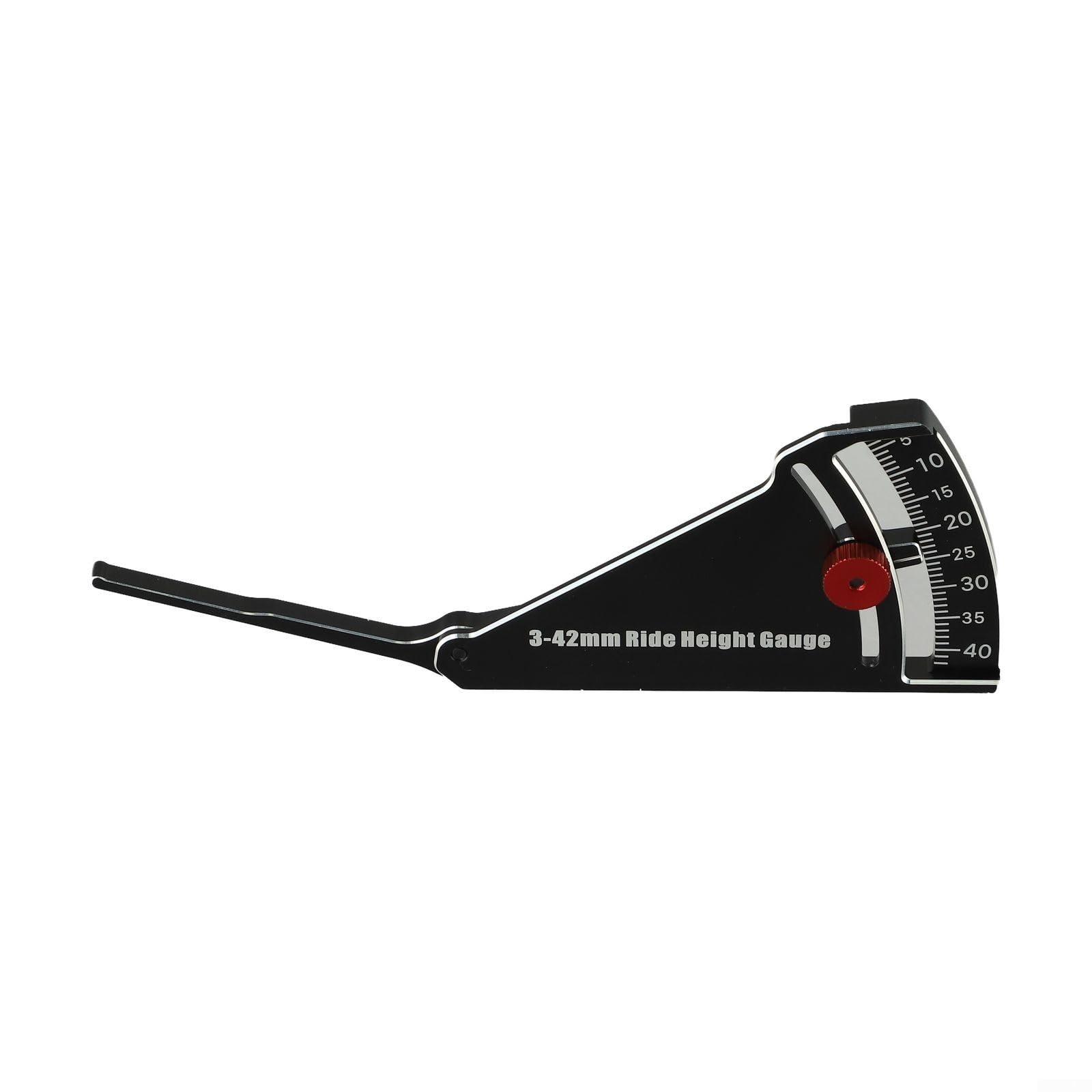 Règle de voiture télécommandée en aluminium - Jauges de hauteur réglables de 3 à 42 mm - Kit d'outils de réparation RC - Jauges de hauteur pour véhicules routiers et camions tout-terrain