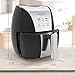 HOLSEM Digital Air Fryer with Rapid Air Circulation System, 3.4 QT Capacity with LED Display - Black/Stainless Steel
