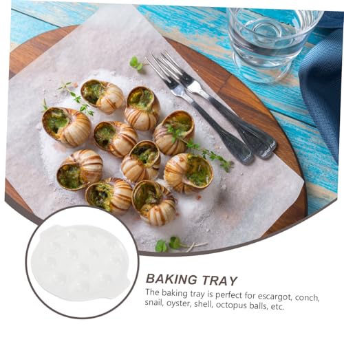 Plat de service pour escargots en acier robuste au design épuré - 3