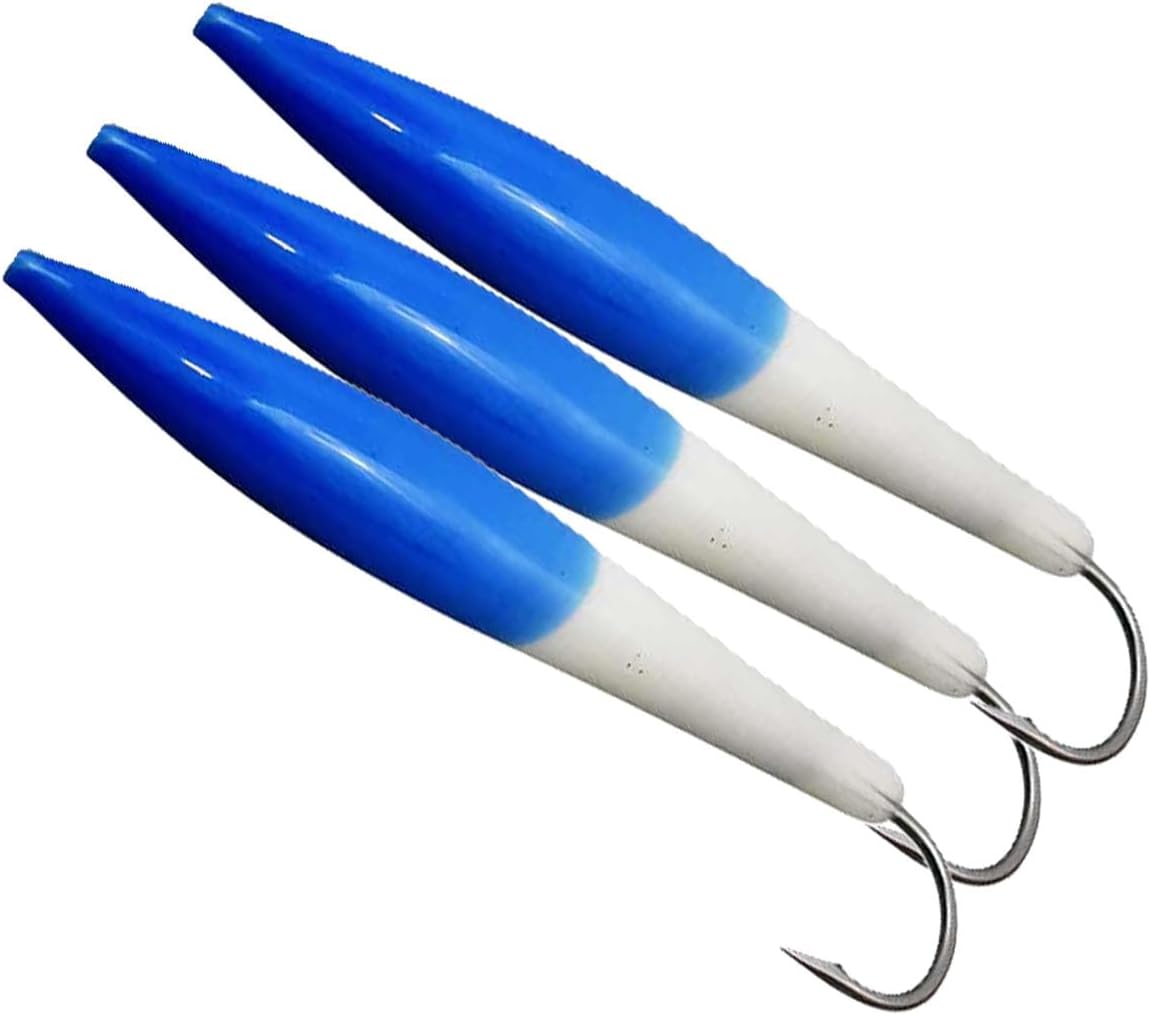 6" Cedar Plug Natural Cedar Fully Rigged Tuna Lure - 3 Pack