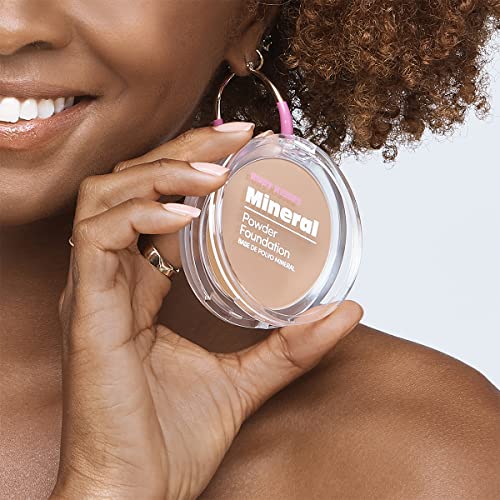 Ruby Kisses Mineral Pressed Powder Foundation, Medium To Full Coverage Natural Finish 0.35 Ounce (Caramel) #TOP4