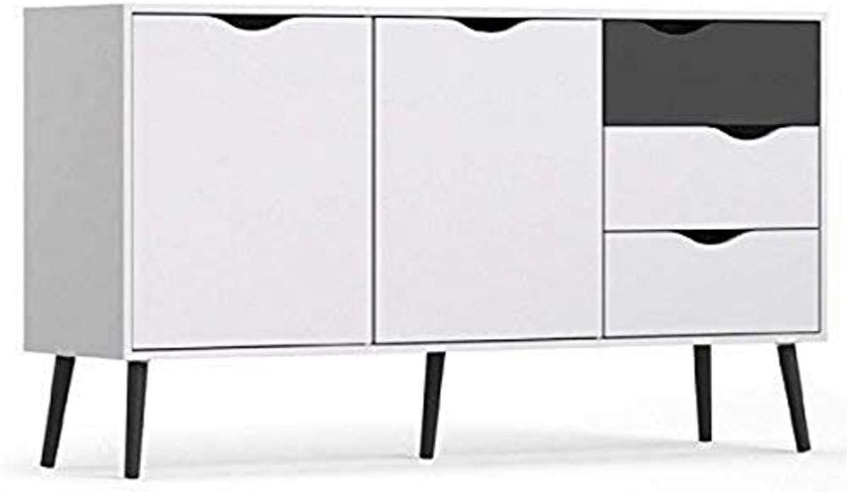 Tvilum 7538149gm Diana Sideboard with 2 Doors and 3 Drawers, White
