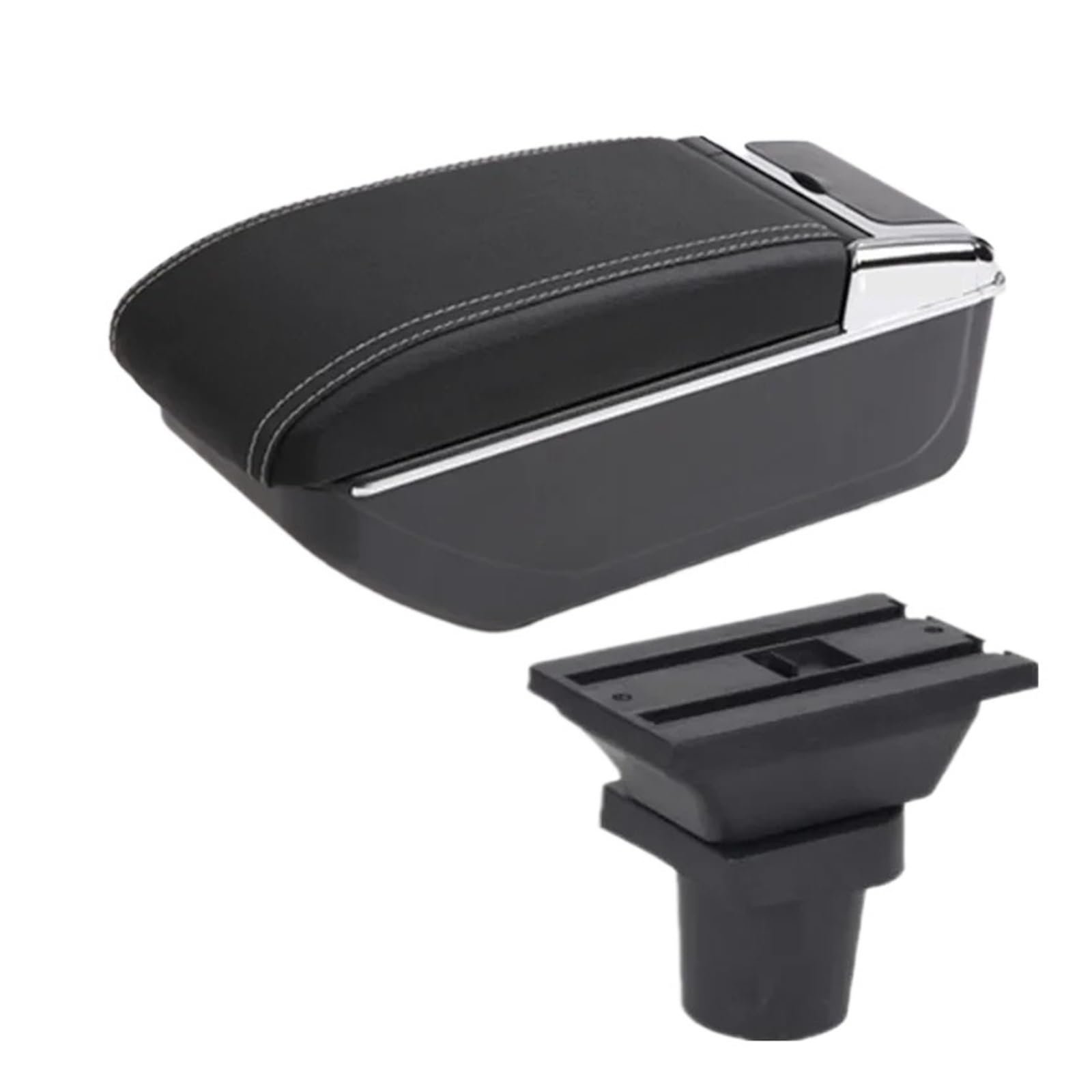 UMDJJU For Focus Mk1 Armrest Box Car Center Storage Interior Retrofit Accessories Car Centre Console Armrest Box(B3 white line NO USB)