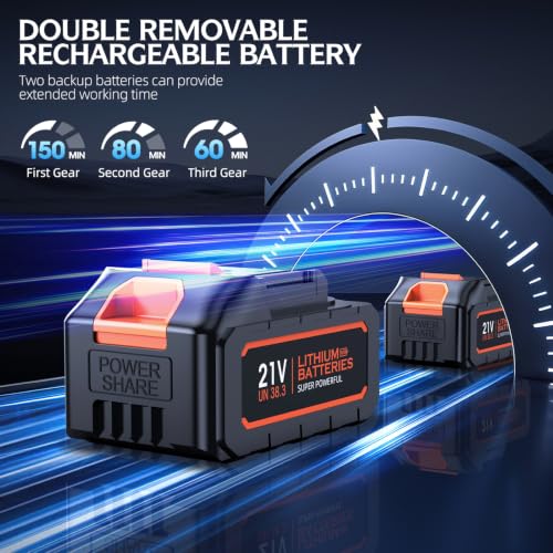 Image of Car Vacuum Portable Cordless, 50000Pa Strong Suction Brushless Motor, Handheld Vacuum with 2 Batteries & Charger, 6-in-1 Rechargeable Vacuum Cleaners for Home, Pet Hair & Keyboard Ink Black