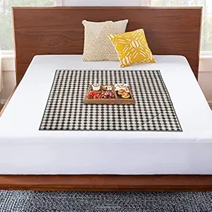 Kuber Industries PVC Floral Print Both Sided Bed Server Food Mat, Bedsheet Protector for Home 36