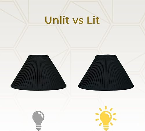 Miniatura 3 de Royal Designs Coolie Empire - Persiana básica plisada lateral, color negro con dorado, 5 x 14 x 9.5 pulgadas (BS-727-14BLKGL)