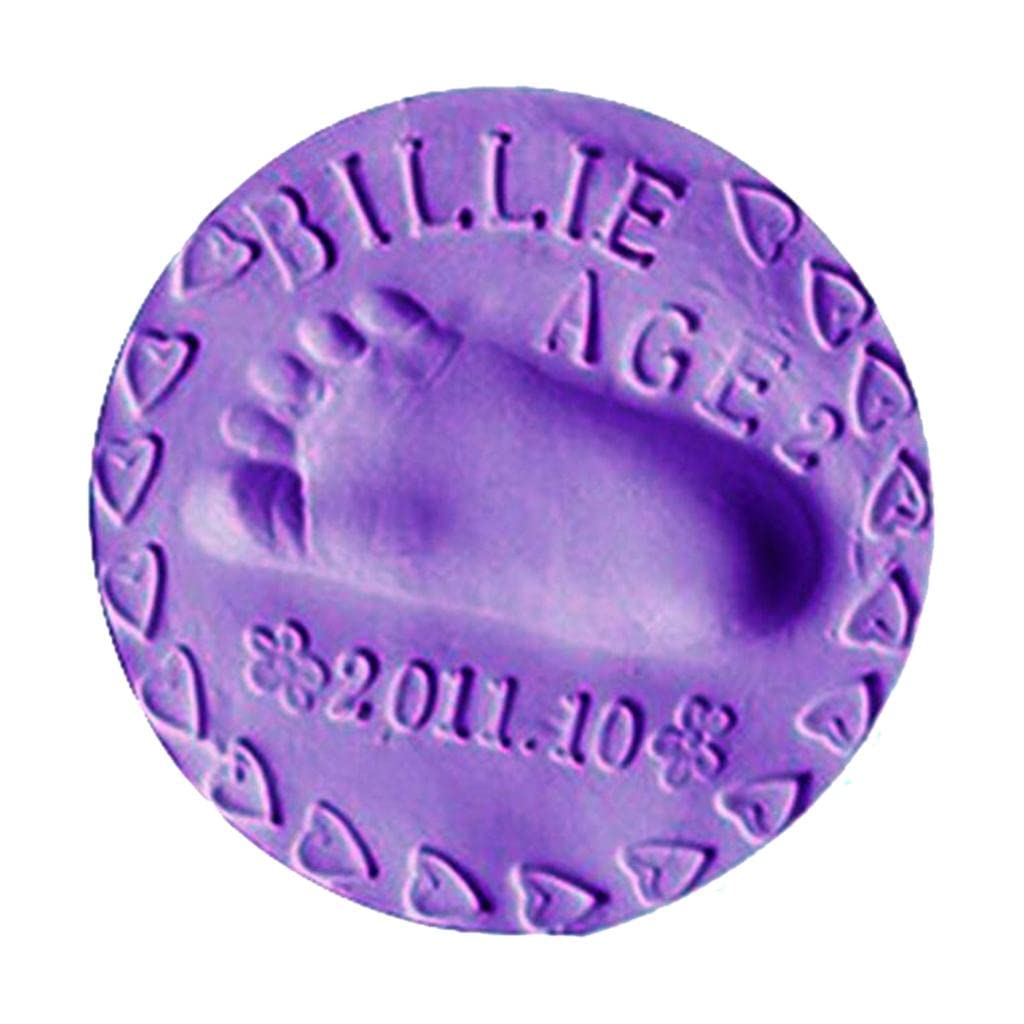 ATORSE Air Drying Clay Baby Handprint Footprint Imprint Casting Fingerprint Purple-image-46