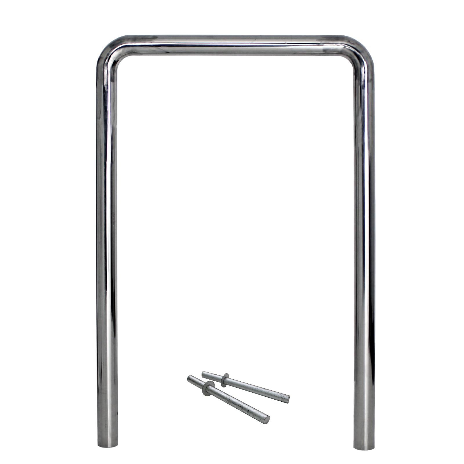 TRUTZHOLM Fahrradanlehnbügel 118x78cm aus Edelstahl zum Einbetonieren Fahrradständer Anlehnbügel Parker inkl. Bodenqueranker für einen stabilen Stand Diebstahlschutz für Fahrräder