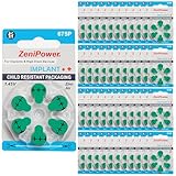 ZeniPower Extra High Power Cochlear Implant BTE Speech Processor Batteries Zinc Air 1.4V Size 675P, 675CI, Implant Plus (240 Batteries)