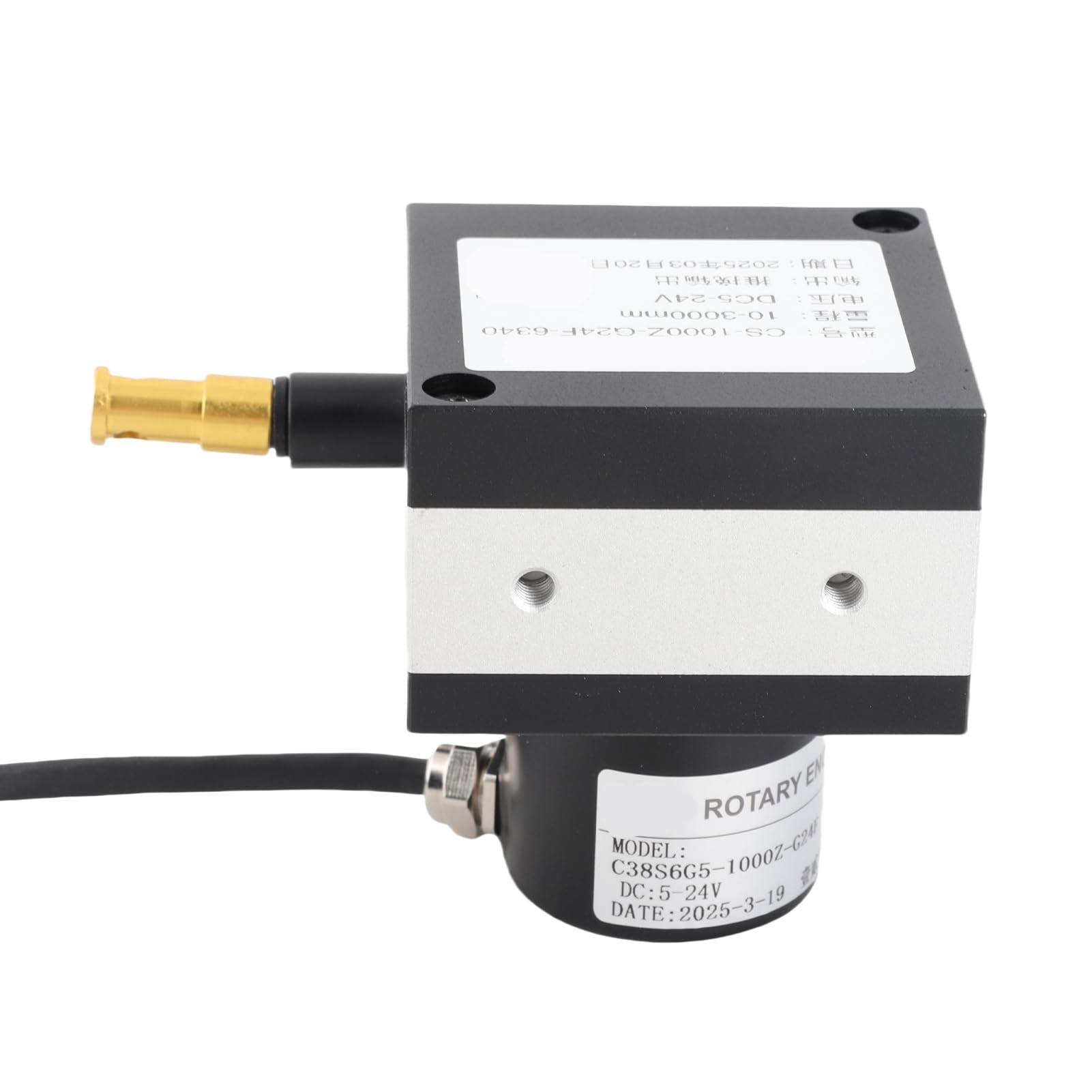 Codador de Cable de Dibujo 38 Mm para una Medición Lineal Precisa en Cilindros y Máquinas Prueba | Codificador Cable Incremental DC 8-24V