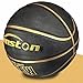 Senston 29.5'' Basketball Outdoor Indoor Rubber Basketball Ball Official Size 7 Basketballs with Pump Black/Gold