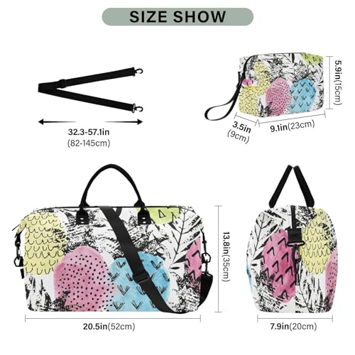 Bolaz Duffle Bag for Travel-Art Colorful Pineapple， Easy Update Large Magnectic Sticker Refrigerator Magnets Decor Wash Machine Magnet Decals23"x26"3