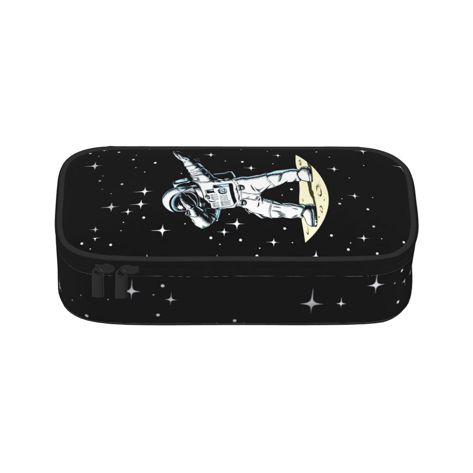 Gocerktr Dabbing Spaceman Pencil Case Large Capacity Pencil Bag Double Zippers Pen Bag with Compartments Multifunction Makeup Bag for Women