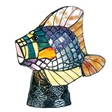 Lumilamp Tiffany Lampe Fisch Tiffany Lampe Fisch Lumilamp Tiffanylampe Tiffanyglas Dekoration Dekolampe Figurleuchte