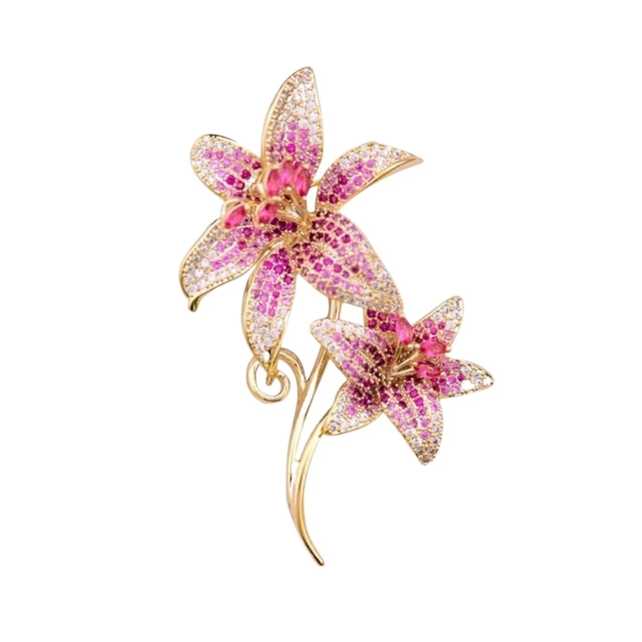 Spille da Donna Spille di Lusso con Giglio Spille di Fiori Eleganti Moda Versatile Accessori per Costumi Classici Spilla