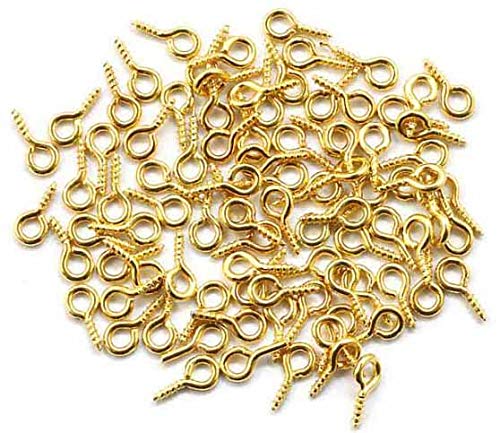 Tia Brass Golden Mini Eye Pins Hooks 20 x 10mm Eyelets Screw Picture Frame Hanging, Wire Holding Screw-(40 Pcs, Golden) (B08BV5CNDB) Amazon Price History, Amazon Price Tracker