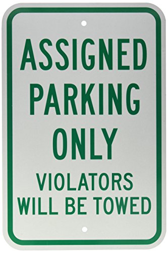 Brady 115638 Panneau de Parking Haute Visibilité à Textes Vert et Blanc