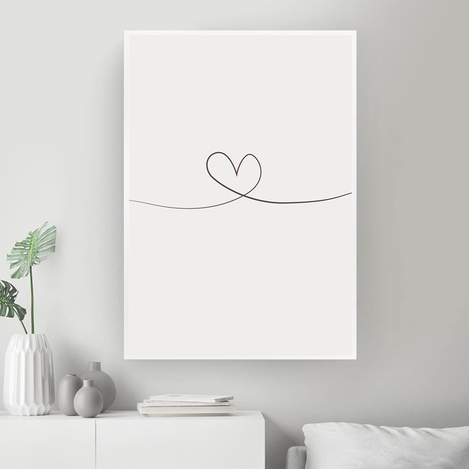 LUHDFYS Quadro Su Tela Astratto Bacio Scandinavo – 30x40 Cm, Stampa Moderna Senza Cornice, 3 Pezzi