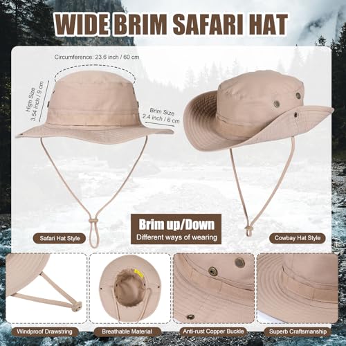 Jecery 3 Pcs Women Safari Costume Sun Bucket Hat Leopard Neck Scarf Binocular Safari Outfit Accessories for Halloween Cosplay3