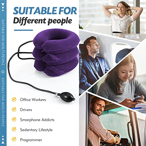 Jaximy Neck Stretcher, Neck Traction Device, Cervical Traction Device, Neck Pain Relief, Adjustable Inflatable Neck Brace & Neck Stretcher Cervical Traction thumb #3