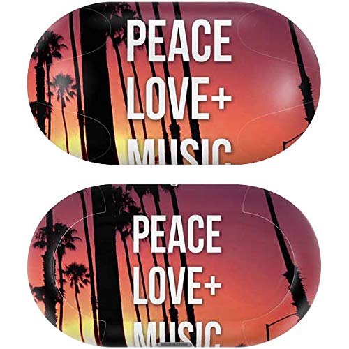Skinit Decal Audio Skin Compatible with Galaxy Buds+ - Officially Licensed Originally Designed Peace Love and Music Design