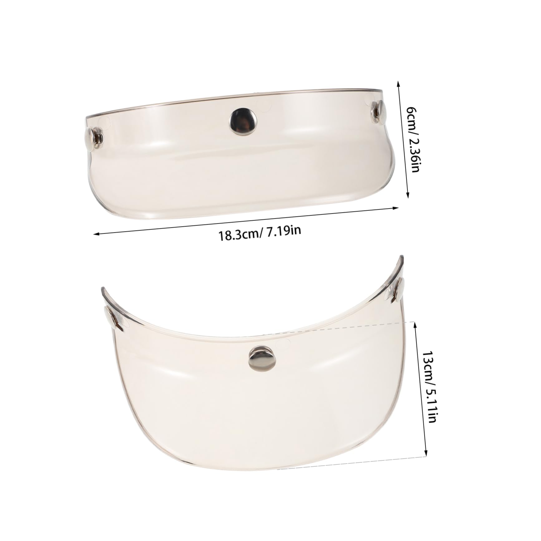 Ciieeo Retro Motorcycle Visor: Sun Shield Visor Replacement with Three-Button Attachment Sun Shield for Outdoor Riding