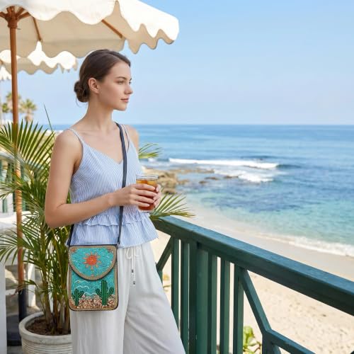 Image of Small Crossbody Bags for Women Designer Cell Phone Bag Boho Shoulder Wallet Purse