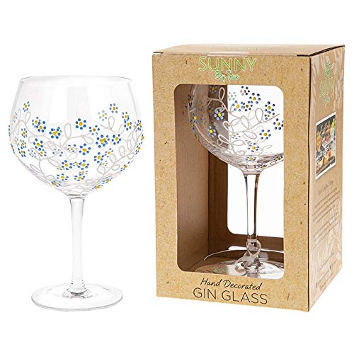Gin-Kelch - handdekoriertes Gin-Glas - Vergissmeinnicht - Sunny By Sue Cover