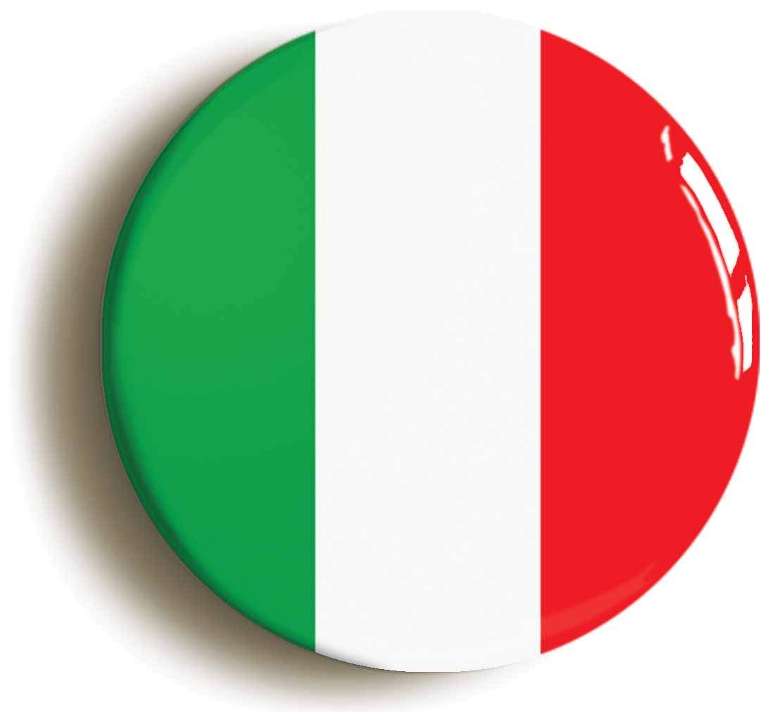 OzorathITALY ITALIAN NATIONAL FLAG BUTTON BADGE