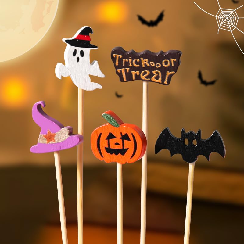ハロウィンオードブルピック 8本セット Amazon.co.jp: SITEDAN ハロウィン カクテルピック フルーツピック 100
