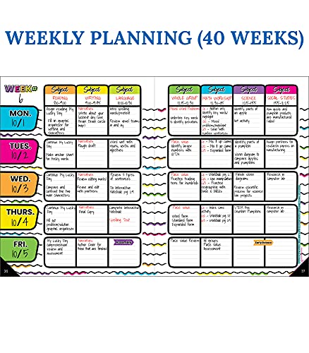 Carson Dellosa Kind Vibes Teacher Planner--Undated Weekly/Monthly Lesson Plan Book and Record Organizer for Classroom or Homeschool (8 inches x 11 inches) - Image 3