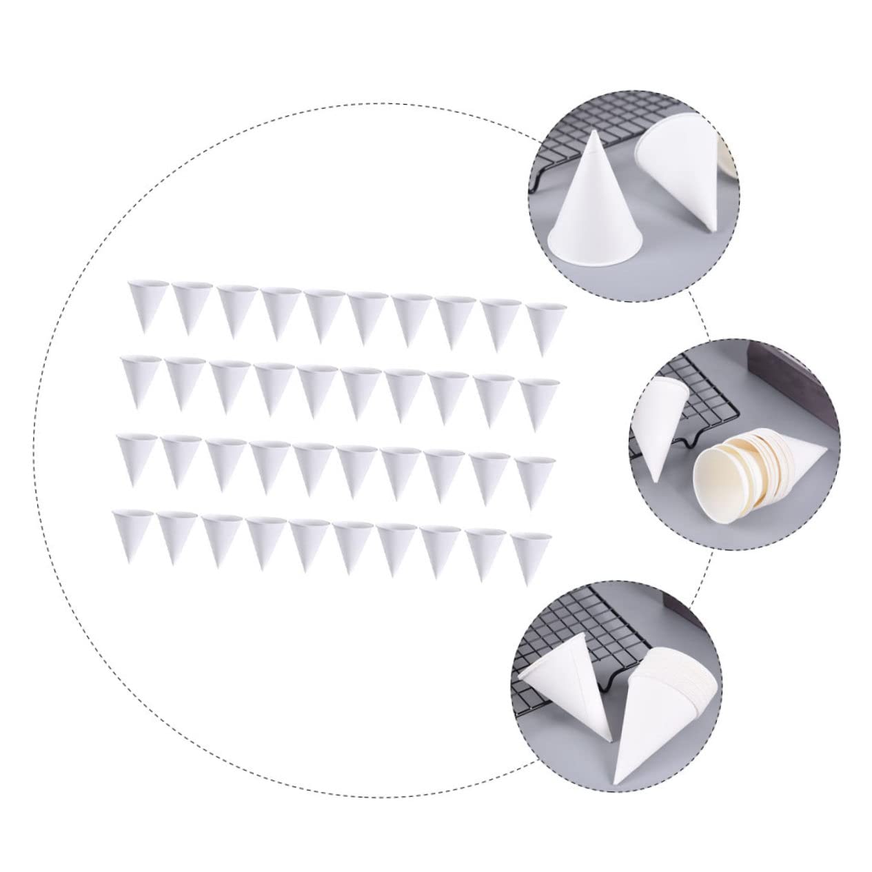 400pezzi Bicchieri Di Carta Usa e Getta Forma Di Cono Per Bevande Per Aeroporti e Pasticcerie Leggeri e Pratici Design Unico Resistente e Versatile