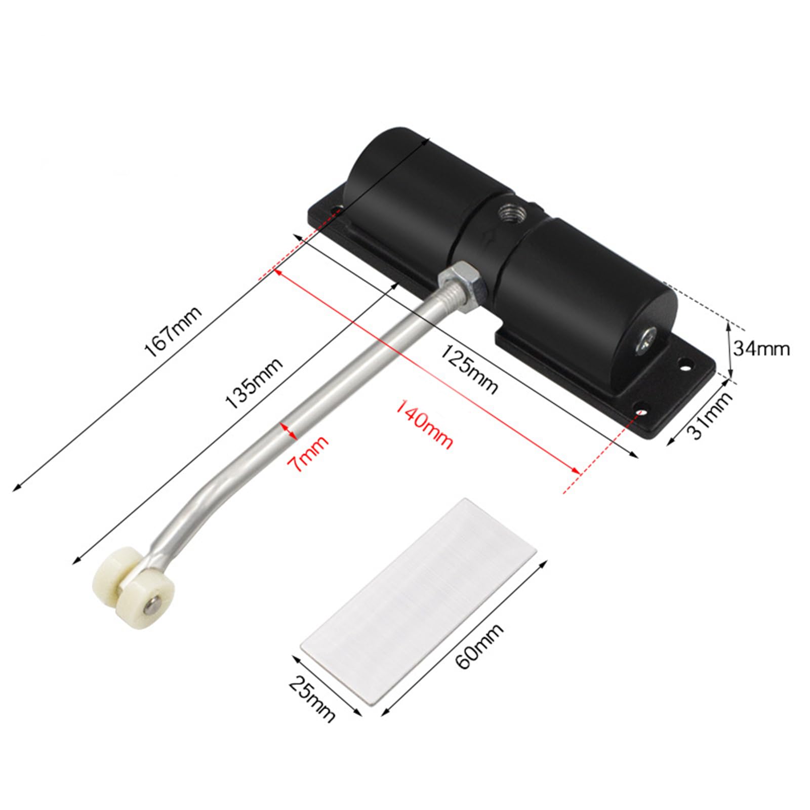 Snapklik.com : Automatic Door Closer Safety Spring Door Closers ...