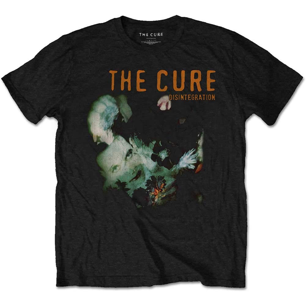 Real World UK The Cure Disintegration T Shirt with cd Logo Mens/Unisex Band Tee in Black (Large)