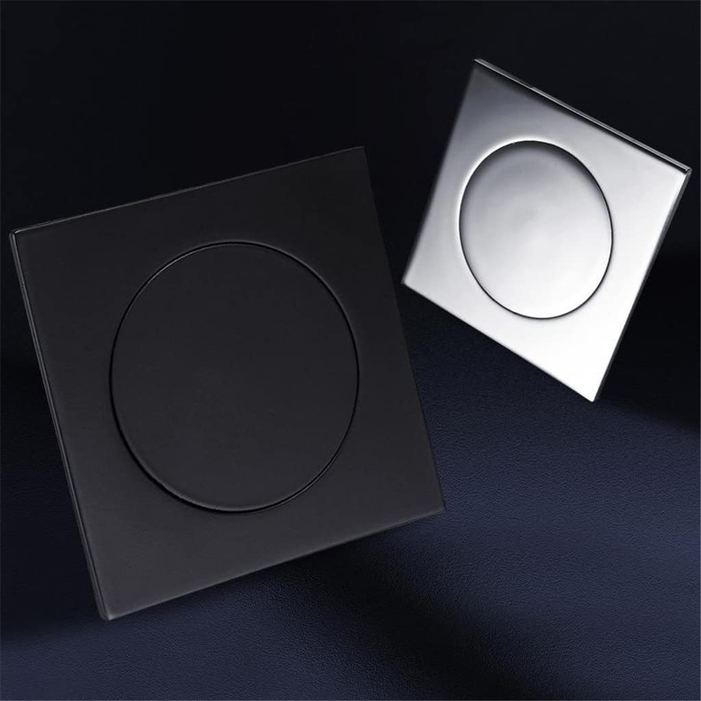 Italiano: Up del Pavimento del Piede di Scarico 'Ottone del Bagno del Bagno Cromato del Bagno Quadrato della Doccia Opaca della Doccia del Quadrato 10 * 10 cm(Blue,White)
